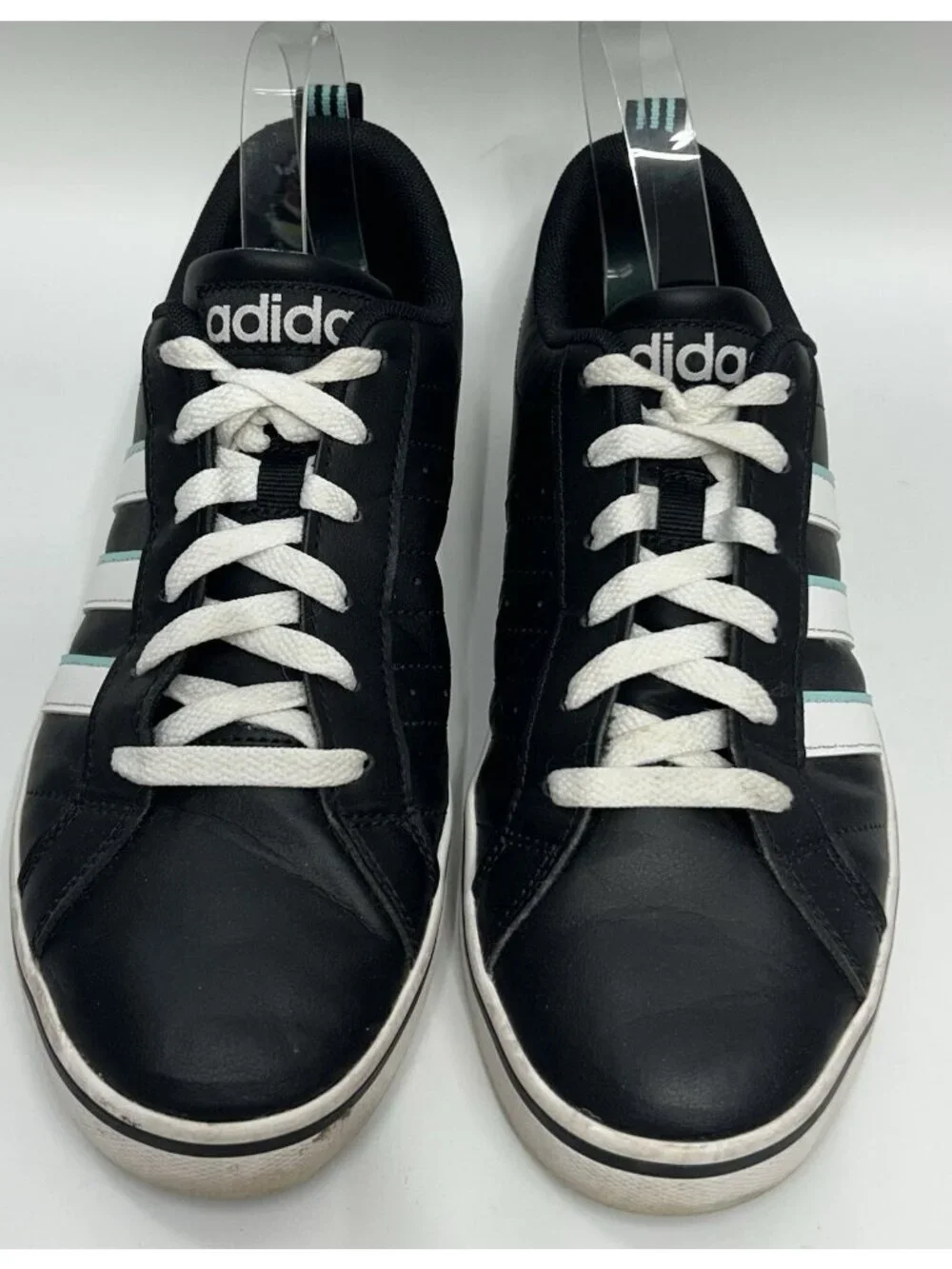 Adidas VS Pace Trainers sneaker Men’s 7 Black White Teal Women’s 8 Unisex